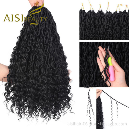 Aisi Beauty Wholesale Cheap Vendor Long Wavy River Faux Locs Passion Crochet Braids Hairpieces Extensions For Black Women